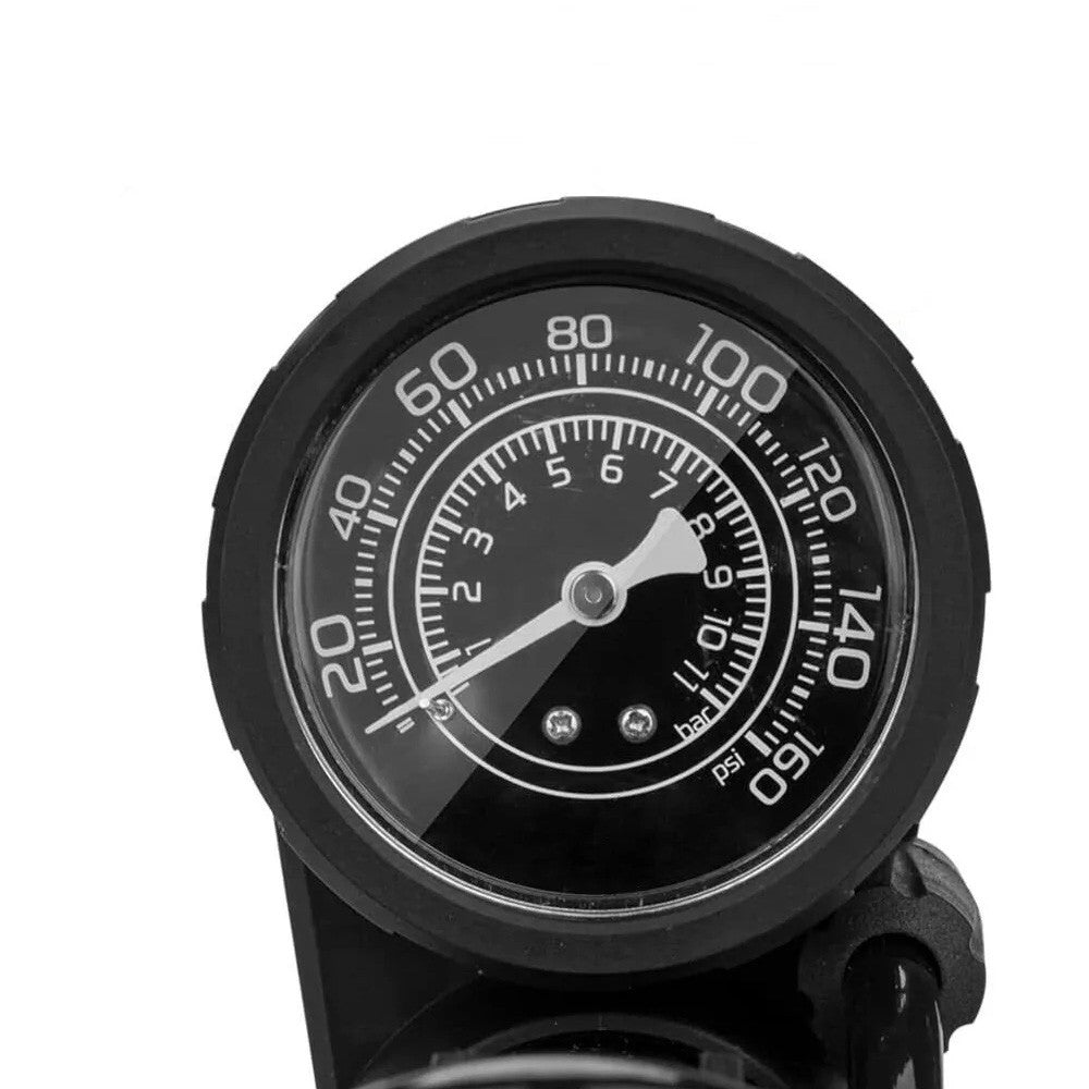 Τρόμπα Δαπέδου Ποδηλάτου Rockbros με Pressure Gauge Μαύρη | www.lightgear.gr