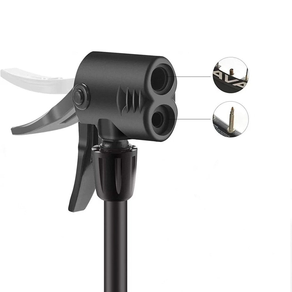 Τρόμπα Δαπέδου Ποδηλάτου Rockbros με Pressure Gauge Μαύρη | www.lightgear.gr