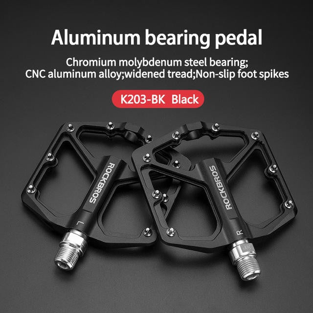 Πετάλια Ποδηλάτου Rockbros K203-BK Μαύρο 2τεμ | www.lightgear.gr