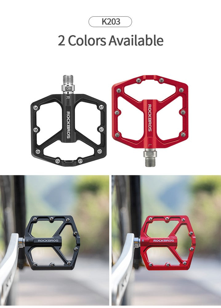 Πετάλια Ποδηλάτου Rockbros K203-BK Μαύρο 2τεμ | www.lightgear.gr