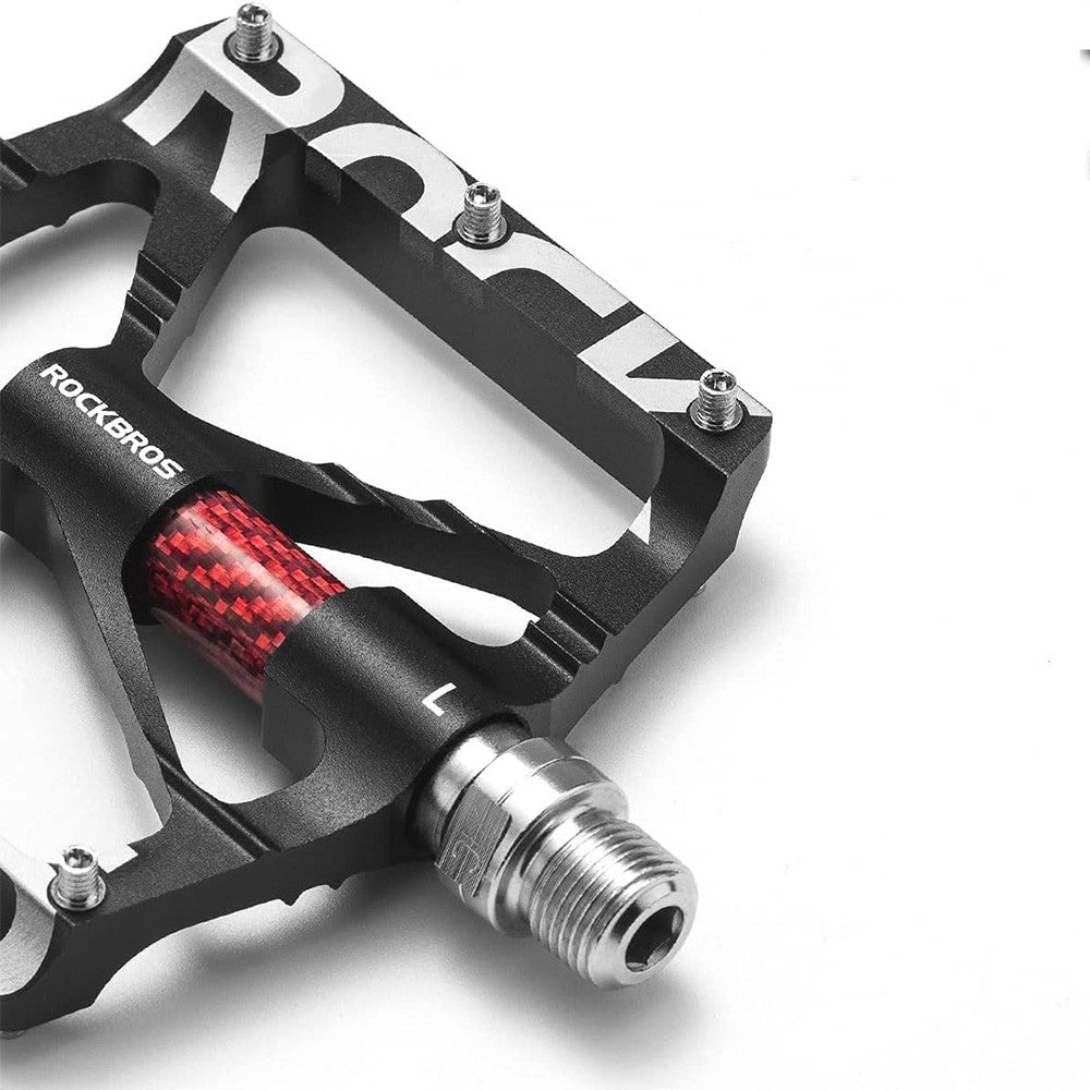 Πετάλια Ποδηλάτου Rockbros Aluminum Alloy Μαύρο Set 2τεμ | www.lightgear.gr