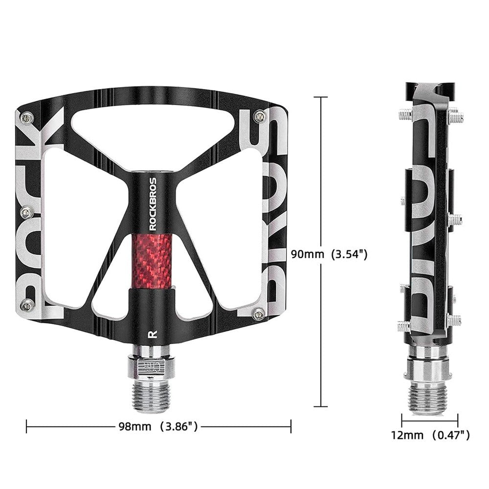 Πετάλια Ποδηλάτου Rockbros Aluminum Alloy Μαύρο Set 2τεμ | www.lightgear.gr