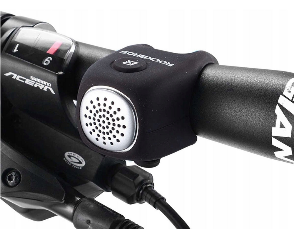 Ηλεκτρονικό Κουδούνι Ποδηλάτου Rockbros CB1709BK Μαύρο | www.lightgear.gr