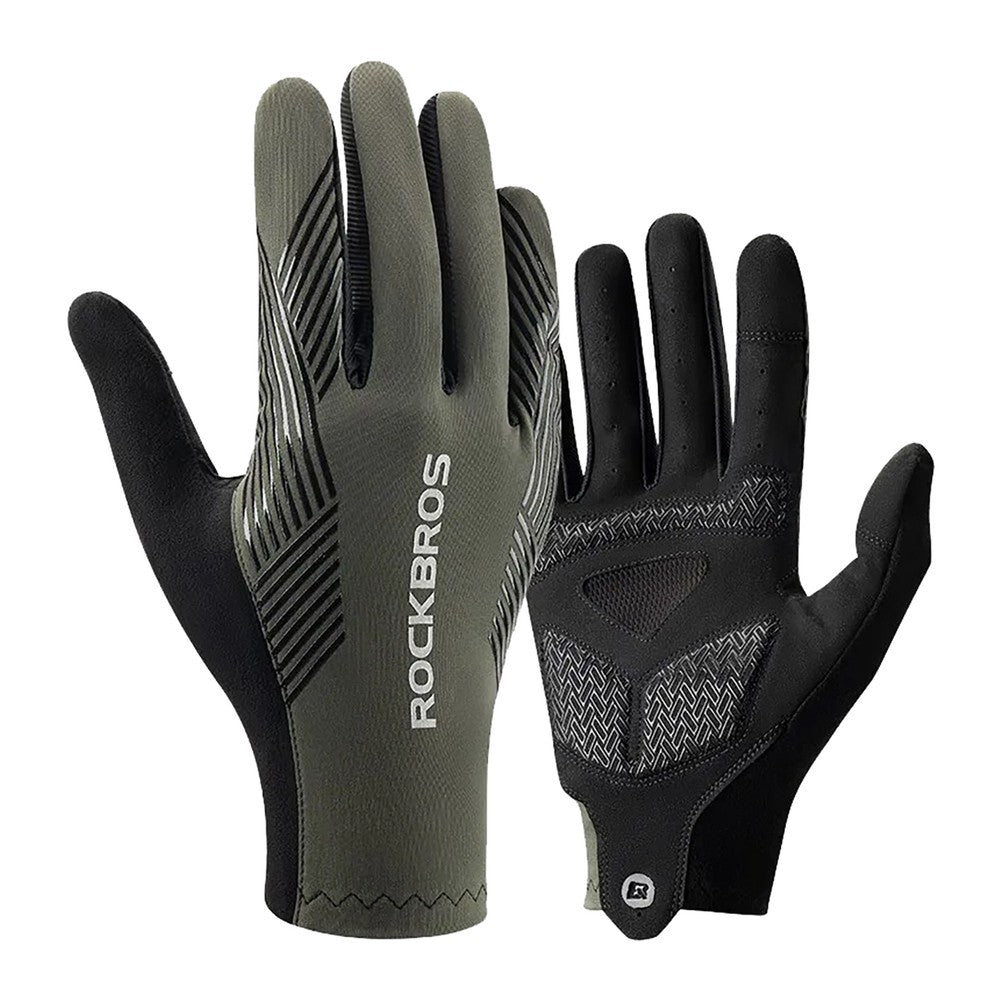 Γάντια Ποδηλασίας Rockbros Shock-Absorbing Πράσινο | www.lightgear.gr