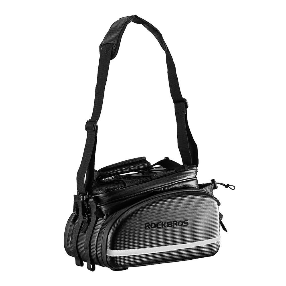Τσαντάκι Ποδηλάτου Rockbros A6-6 για Τραπεζοειδή 35L με Πτυσσόμενες Τσέπες Μαύρο | www.lightgear.gr