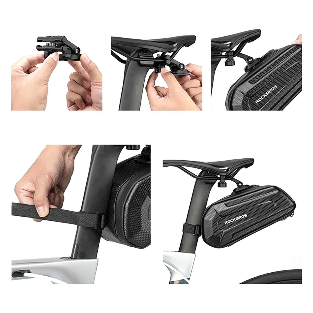 Τσαντάκι Σέλας Ποδηλάτου Rockbros B69 1.8lt με Easy Release System Μαύρο | www.lightgear.gr