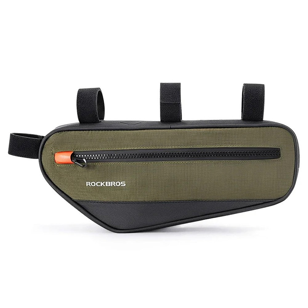 Τσαντάκι Ποδηλάτου Rockbros 1.7lt Frame Πράσινο Μαύρο | www.lightgear.gr