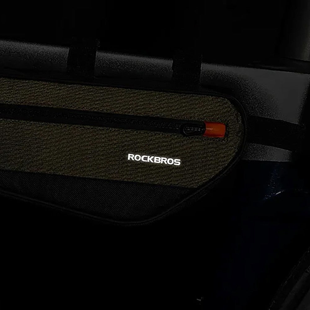 Τσαντάκι Ποδηλάτου Rockbros 1.7lt Frame Πράσινο Μαύρο | www.lightgear.gr
