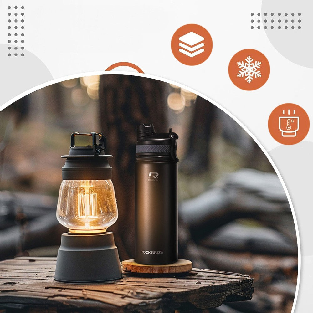 Θερμός Ποδηλάτου Rockbros 550ml Μαύρο | www.lightgear.gr