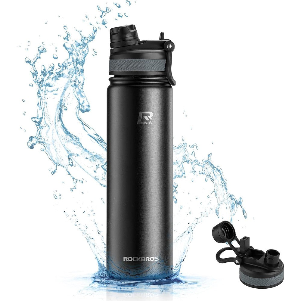 Θερμός Ποδηλάτου Rockbros 650ml Μαύρο | www.lightgear.gr