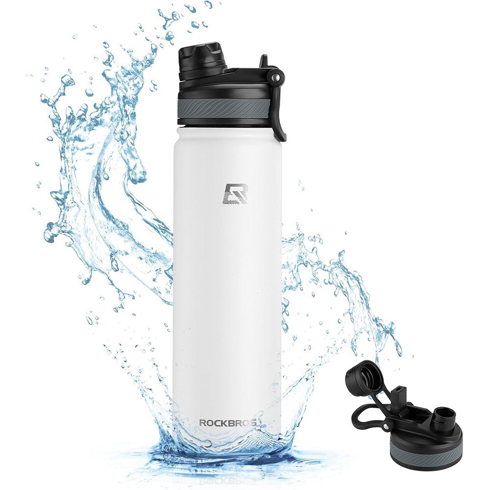 Θερμός Ποδηλάτου Rockbros 650ml Λευκό | www.lightgear.gr