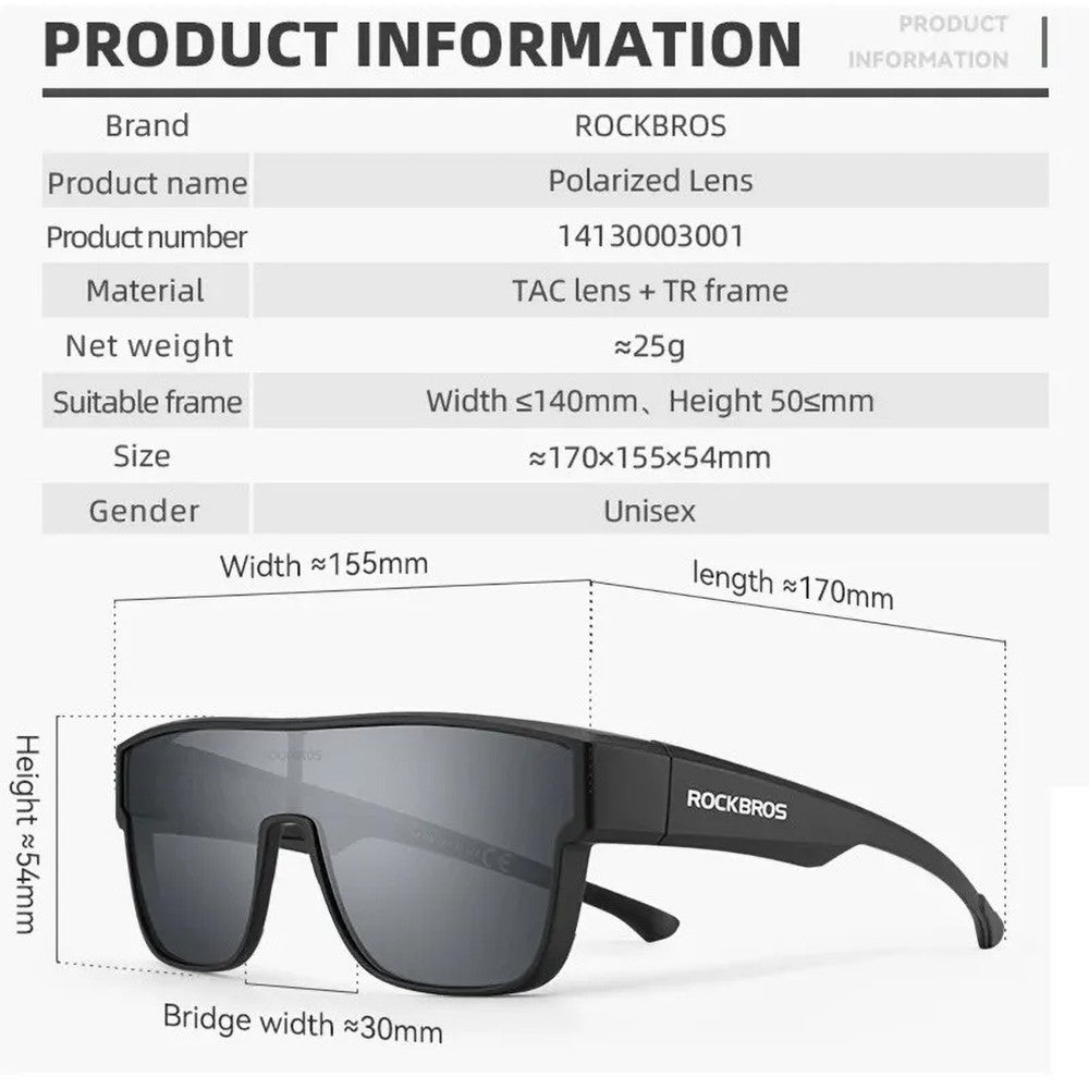 Γυαλιά Ποδηλασίας Polarized Rockbros SP304 Μαύρο | www.lightgear.gr