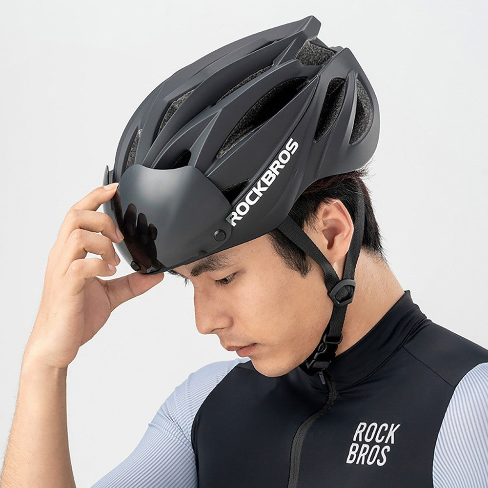 Κράνος Ποδηλάτου Rockbros με Visor και Αποσπώμενα UV Protective Goggles Unisex | www.lightgear.gr