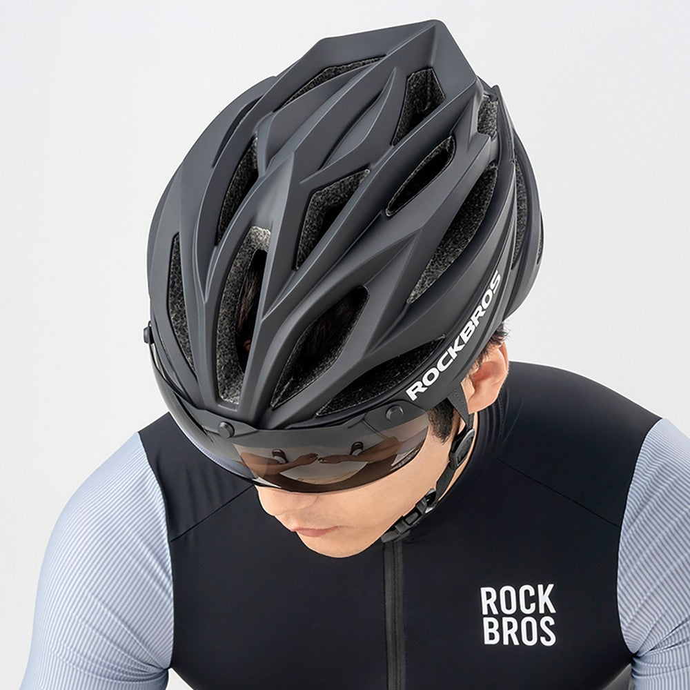 Κράνος Ποδηλάτου Rockbros με Visor και Αποσπώμενα UV Protective Goggles Unisex | www.lightgear.gr