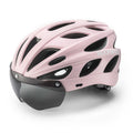 Κράνος Ποδηλάτου Rockbros με Visor και Αποσπώμενα UV Goggles Unisex Ροζ | www.lightgear.gr