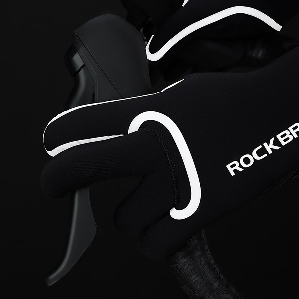 Αδιάβροχα Γάντια Ποδηλασίας Rockbros Full Μαύρο | www.lightgear.gr