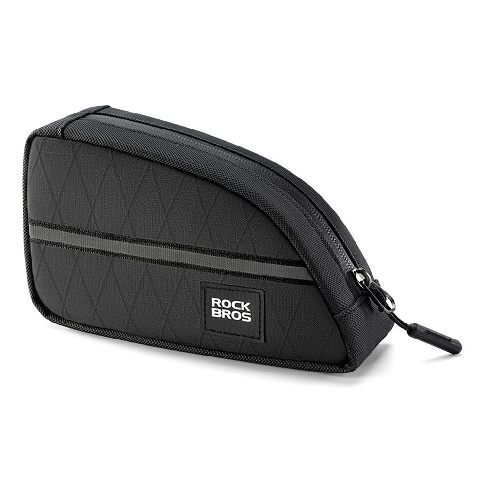 Τριγωνικό Τσαντάκι Πλαισίου Ποδηλάτου Rockbros 0.8lt Μαύρο | www.lightgear.gr