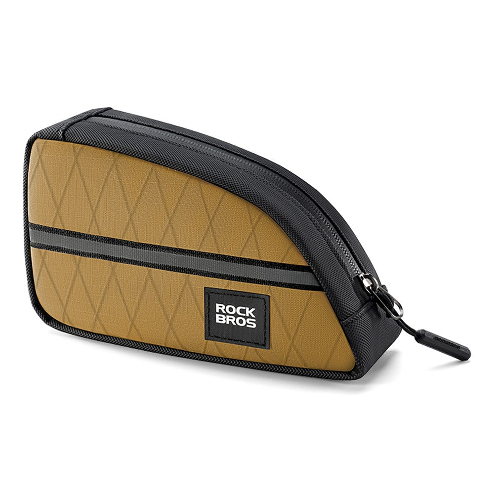 Τσαντάκι Πλαισίου Ποδηλάτου Rockbros Triangle 0.8lt Καφέ | www.lightgear.gr