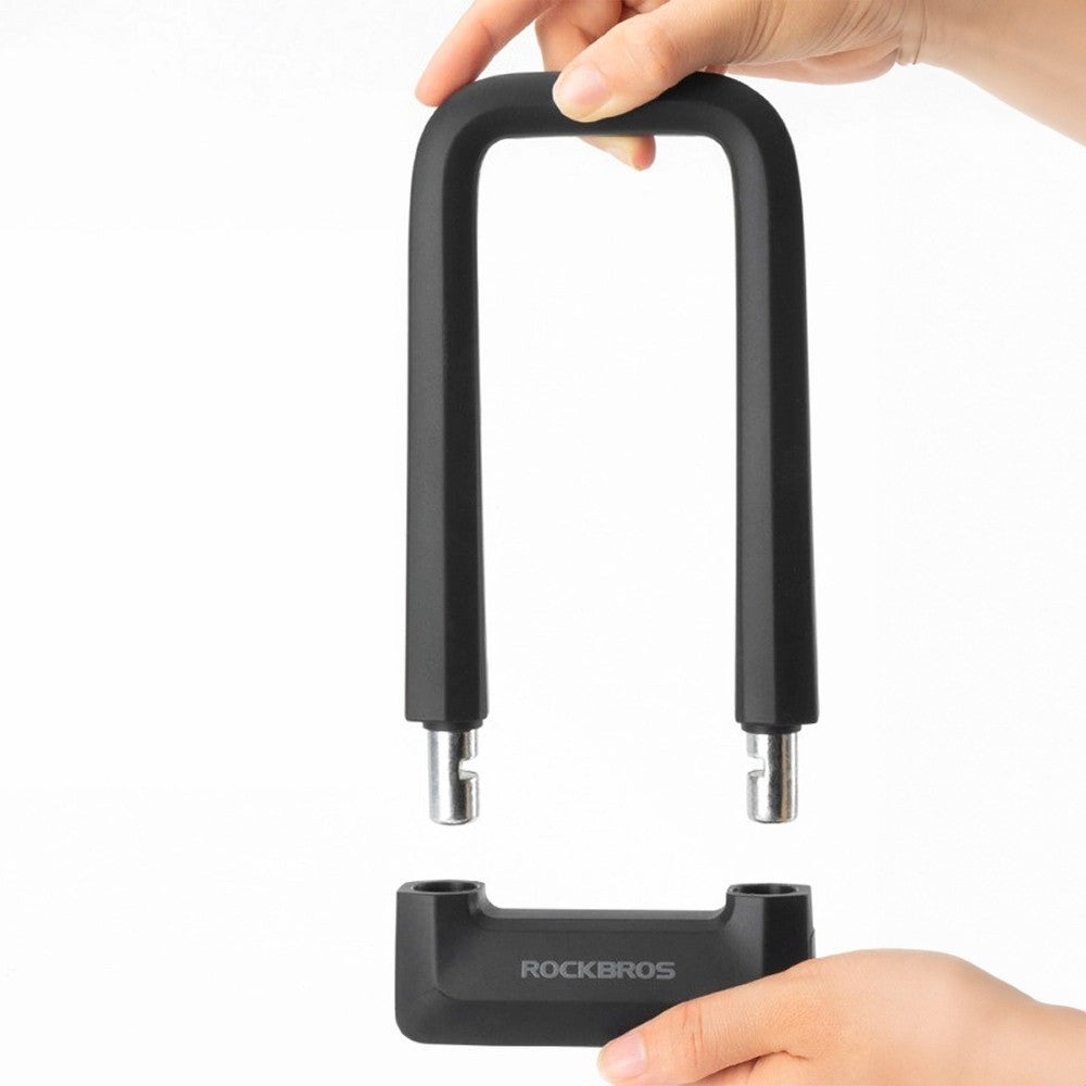 Κλειδαριά Ποδηλάτου U-lock Rockbros RKS626-BK Μαύρο | www.lightgear.gr