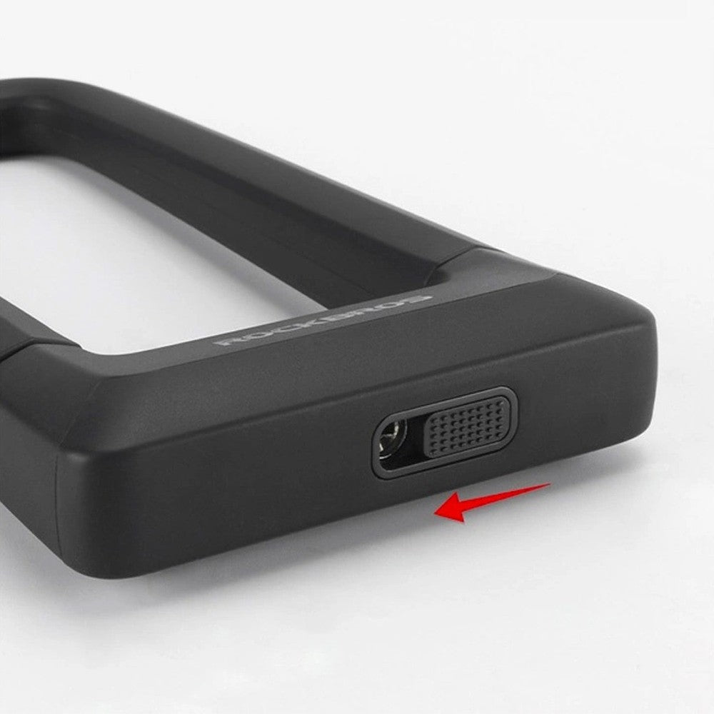 Κλειδαριά Ποδηλάτου U-lock Rockbros RKS626-BK Μαύρο | www.lightgear.gr