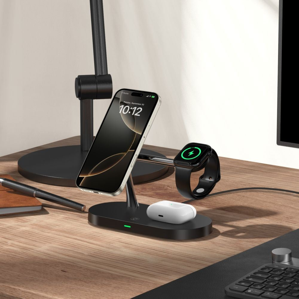 A12 3in1 MagSafe Inductive Charger Tech-Protect για Smartphone/Headphones/Smartwatch Μαύρο | www.lightgear.gr