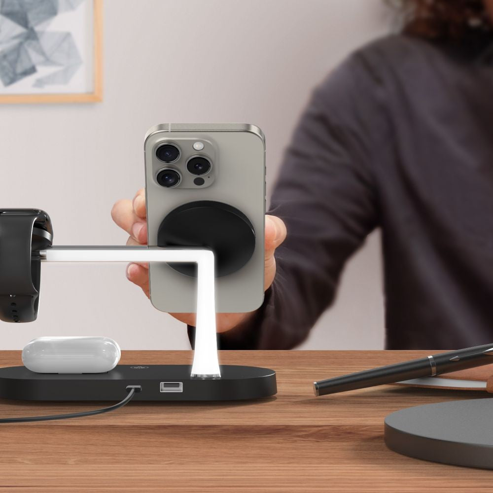 A12 3in1 MagSafe Inductive Charger Tech-Protect για Smartphone/Headphones/Smartwatch Μαύρο | www.lightgear.gr