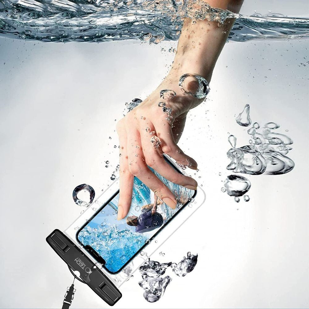 Αδιάβροχη Θήκη Tech-Protect UWC7 Universal για Smartphones έως 6.9" Μαύρο | www.lightgear.gr