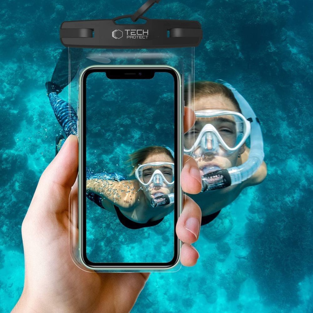 Αδιάβροχη Θήκη Tech-Protect UWC7 Universal για Smartphones έως 6.9" Μαύρο | www.lightgear.gr