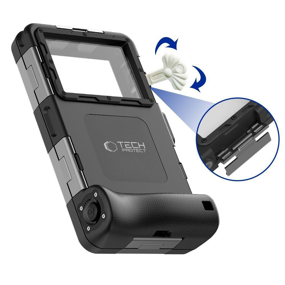 Waterproof Θήκη Tech-Protect IPX8 για Smartphones 4.7-6.7" Μαύρο | www.lightgear.gr
