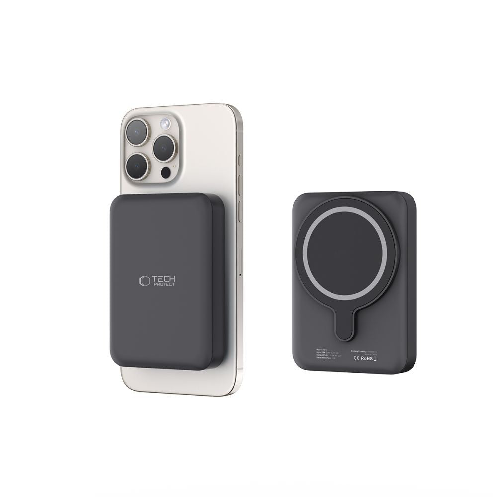Powerbank Tech-Protect LifeMag PB11 με MagSafe 10000mAh 15W USB-C Θύρα Μαύρο + USB-C Καλώδιο | www.lightgear.gr