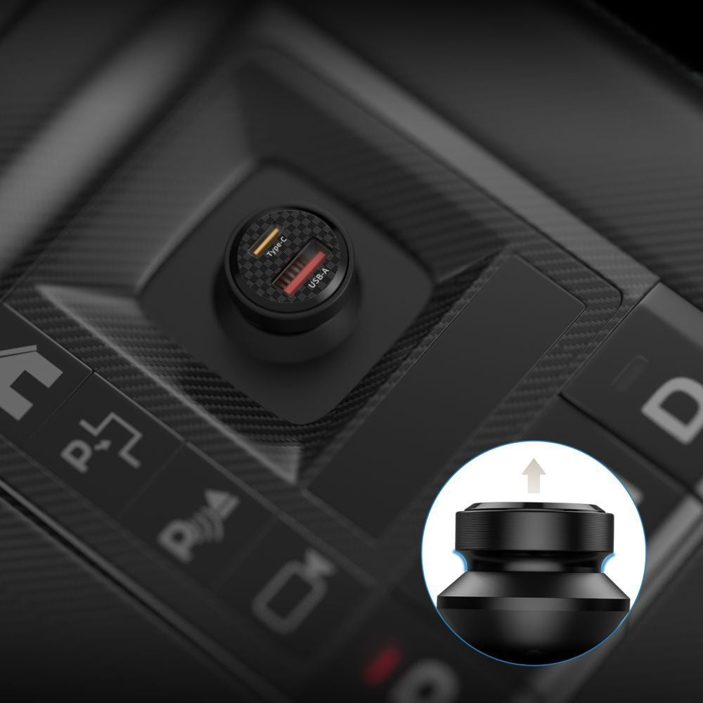 Φορτιστής Αυτοκινήτου Tech-Protect CC45W USB-C PD 45W / USB-A QC 3.0 Μαύρο | www.lightgear.gr