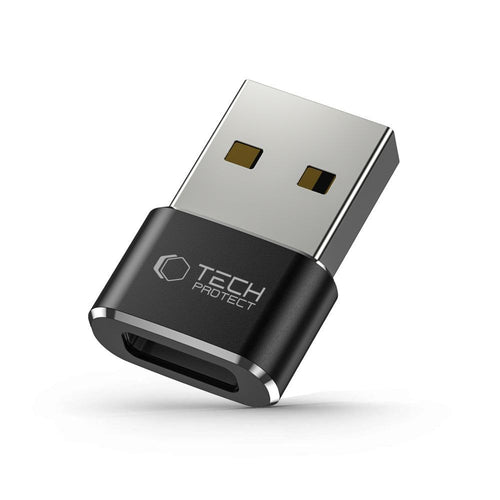 Adapter Tech-Protect UltraBoost USB-A (Male) / USB-C (Female) Μαύρο | www.lightgear.gr