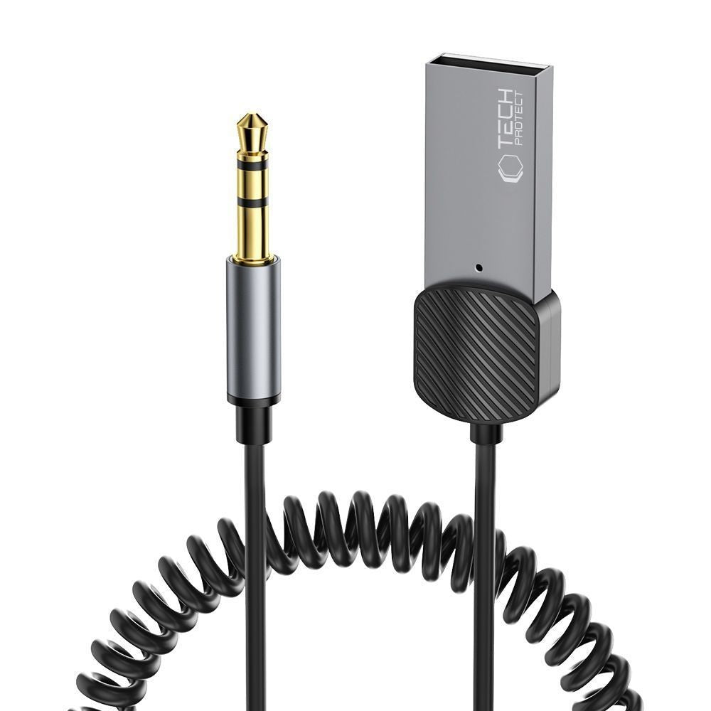 Audio Adapter UltraBoost Tech-Protect Mini Jack 3.5mm (Male) / Bluetooth Γκρι | www.lightgear.gr