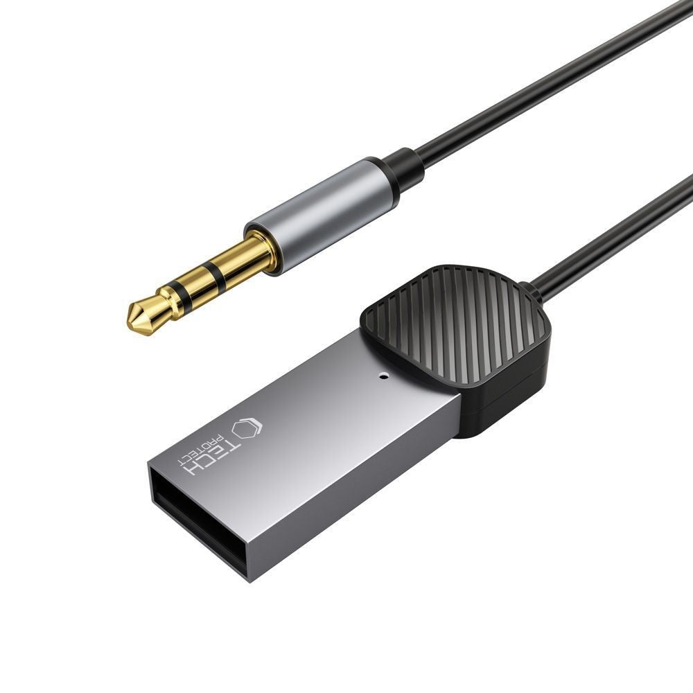 Audio Adapter UltraBoost Tech-Protect Mini Jack 3.5mm (Male) / Bluetooth Γκρι | www.lightgear.gr