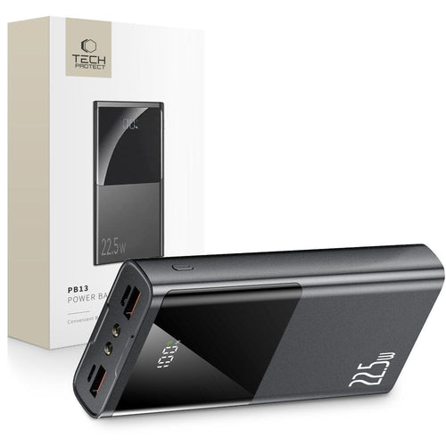 Powerbank Tech-Protect PB13 20000mAh 22.5W 2x USB-A / USB-C / Lightning με Καλώδιο USB-C / USB-A Γκρι | www.lightgear.gr