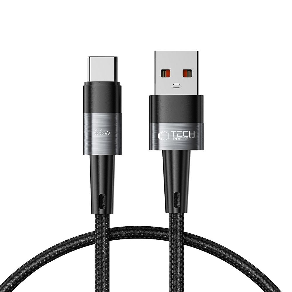 Καλώδιο Tech-Protect UltraBoost USB-C / USB-A 66W 6A 0.25m Γκρι | www.lightgear.gr