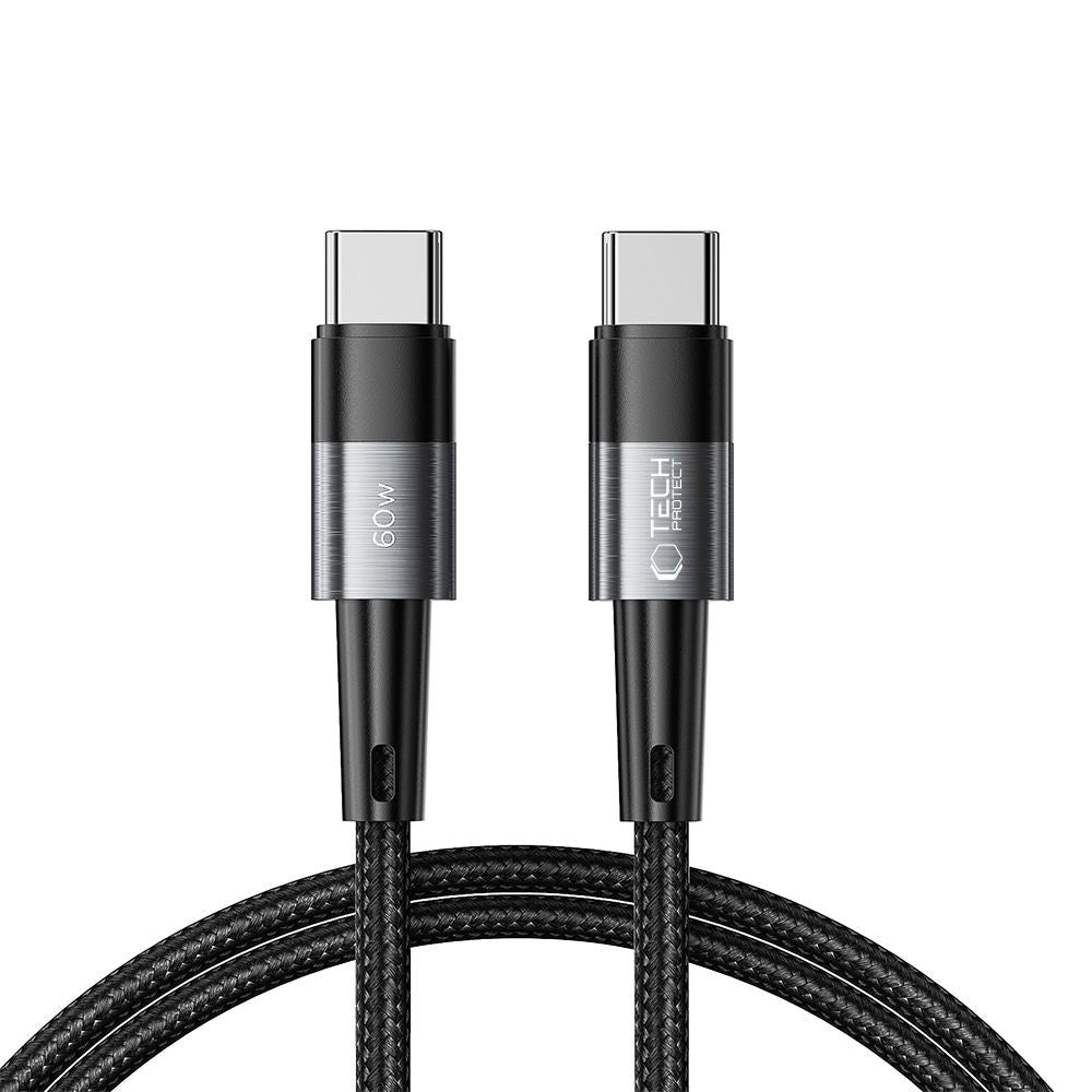 UltraBoost USB-C / USB-C PD Καλώδιο Tech-Protect 60W 3A 1m Γκρι | www.lightgear.gr