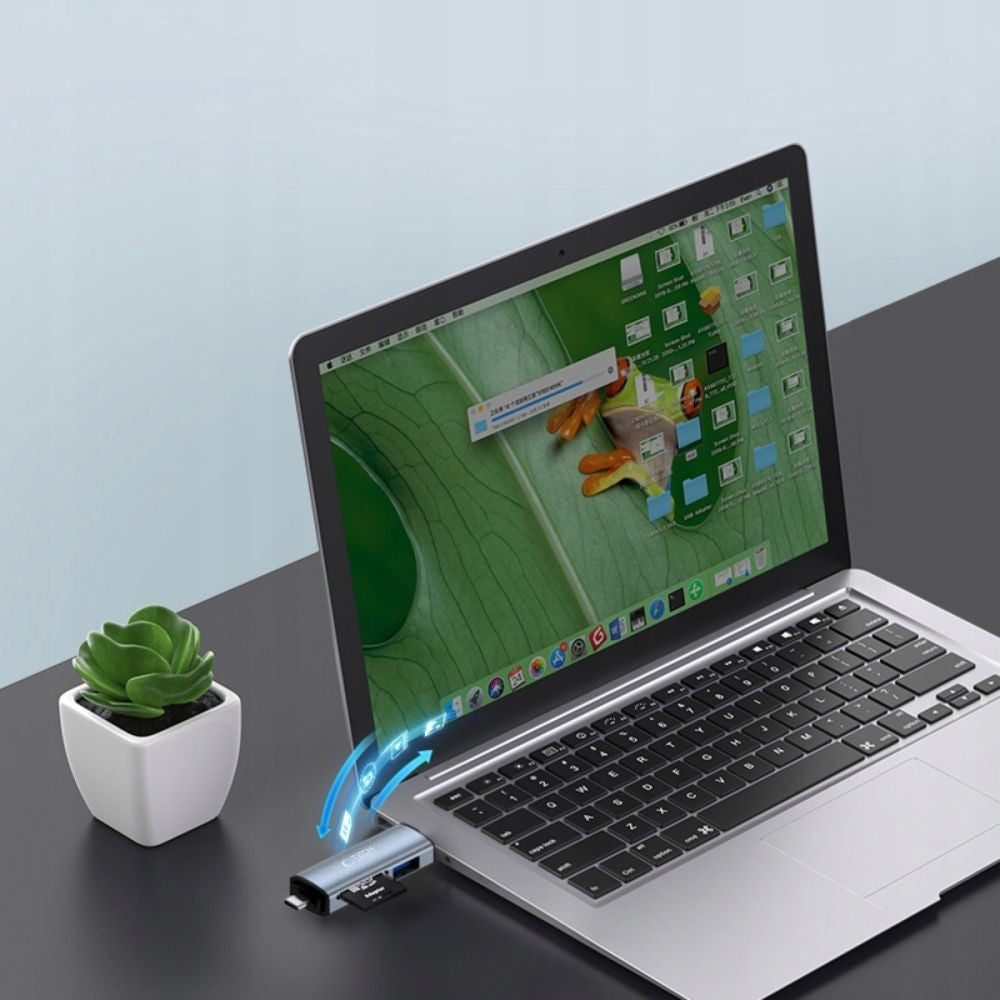 Card Reader Tech-Protect UltraBoost SD/micro SD με USB-C/USB-A Γκρι | www.lightgear.gr