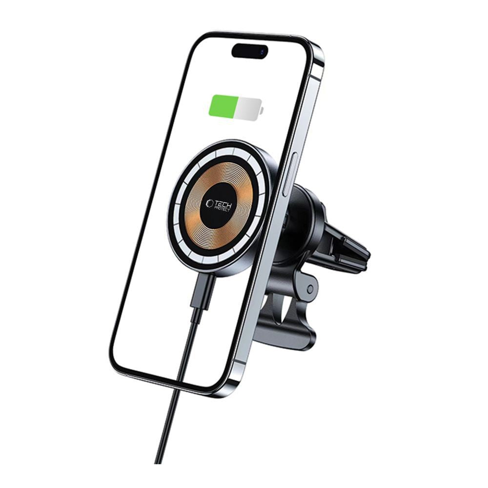 Car Phone Holder Tech-Protect MM15W-V5 με MagSafe 15W Inductive Charger για Air Vent Μαύρο | www.lightgear.gr