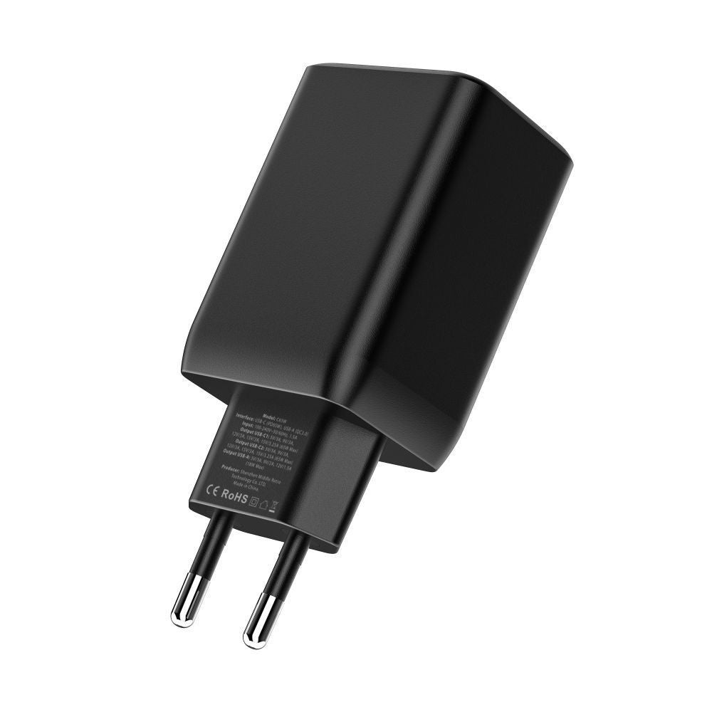 Επιτοίχιος Φορτιστής Tech-Protect C65W 2x USB-C PD 65W / USB-A QC 3.0 Μαύρο | www.lightgear.gr