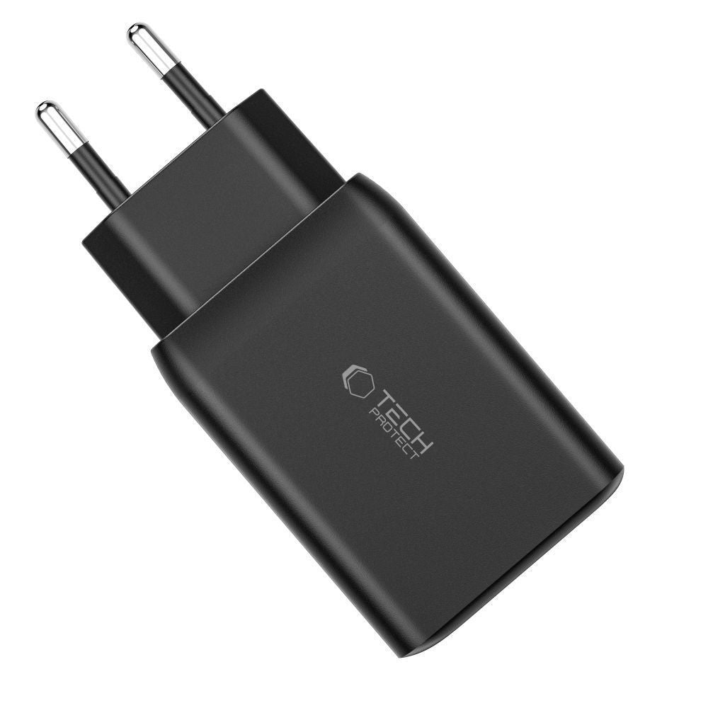 Επιτοίχιος Φορτιστής Tech-Protect C65W 2x USB-C PD 65W / USB-A QC 3.0 Μαύρο | www.lightgear.gr