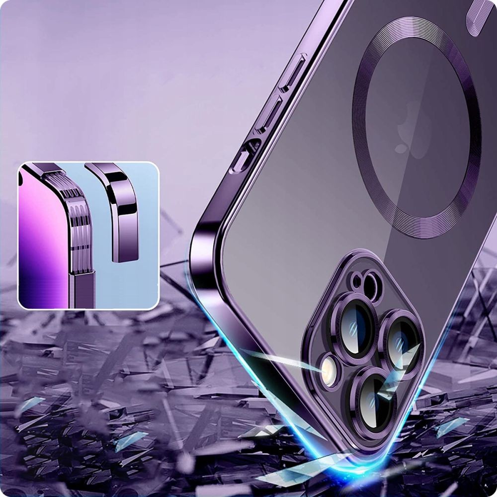Θήκη Tech-Protect MagShine Line MagSafe για iPhone 14 Μωβ | www.lightgear.gr