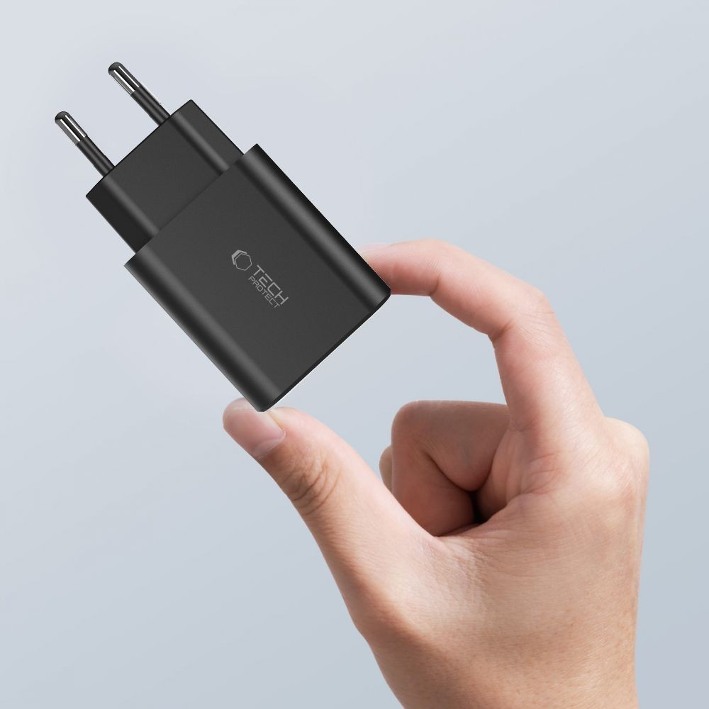 Επιτοίχιος Φορτιστής Tech-Protect NC30W 2x USB-C PD 30W / USB-A QC 3.0 Λευκό | www.lightgear.gr