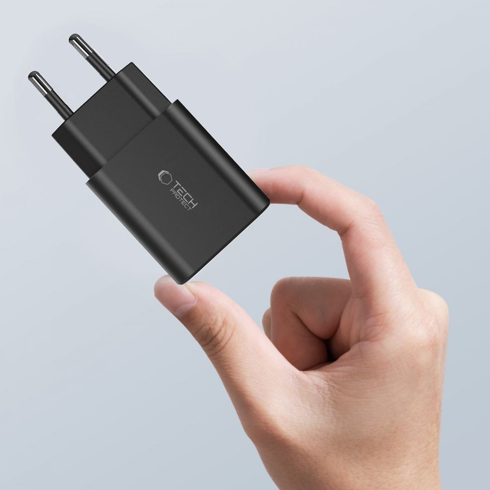 Επιτοίχιος Φορτιστής Tech-Protect NC30W USB-C PD 30W / USB-A QC 3.0 Λευκό | www.lightgear.gr