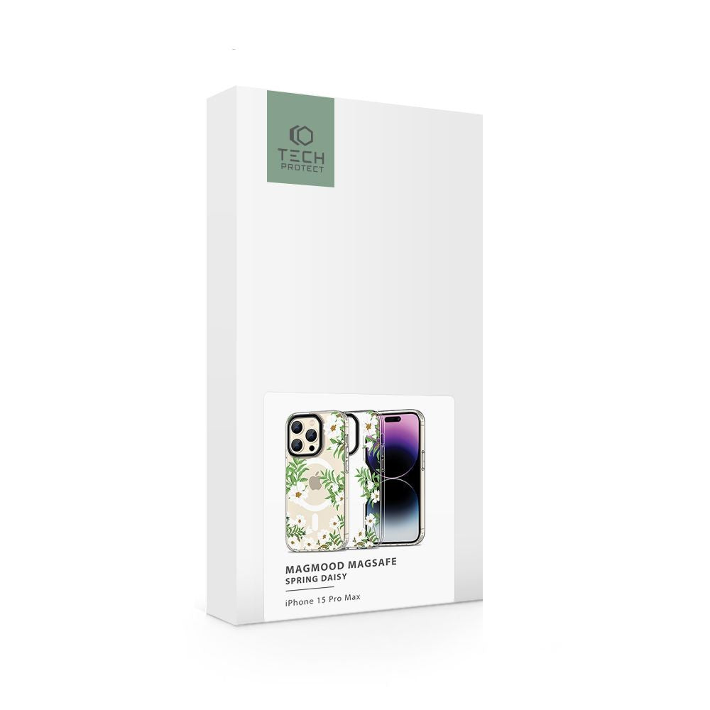 Θήκη Tech-Protect MagMood MagSafe για iPhone 15 Pro Max Daisies with Leaves | www.lightgear.gr