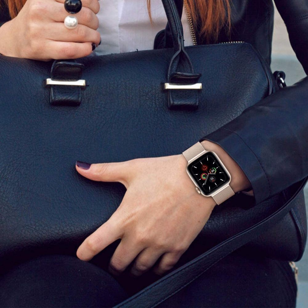 MilaneseBand Tech-Protect για Apple Watch 4 / 5 / 6 / 7 / 8 / 9 / SE / Ultra 1 / 2 (42/44/45/49mm) Μπεζ | www.lightgear.gr