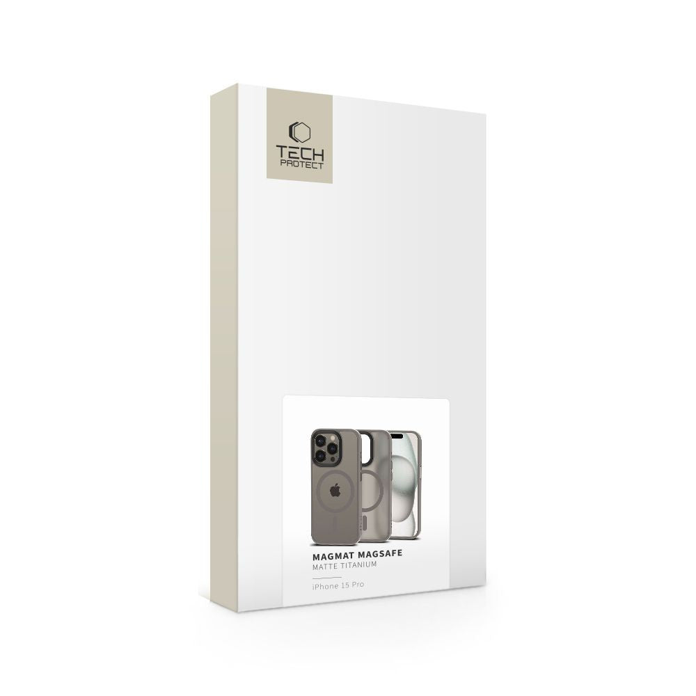 MagMat MagSafe Θήκη Tech-Protect για iPhone 15 Pro Titanium Matte | www.lightgear.gr