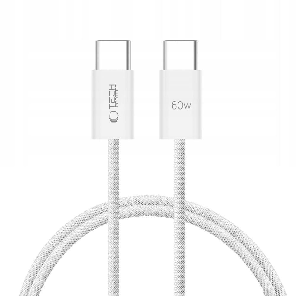 Καλώδιο Tech-Protect UltraBoost Classic USB-C / USB-C PD 60W 3A 1m Λευκό | www.lightgear.gr