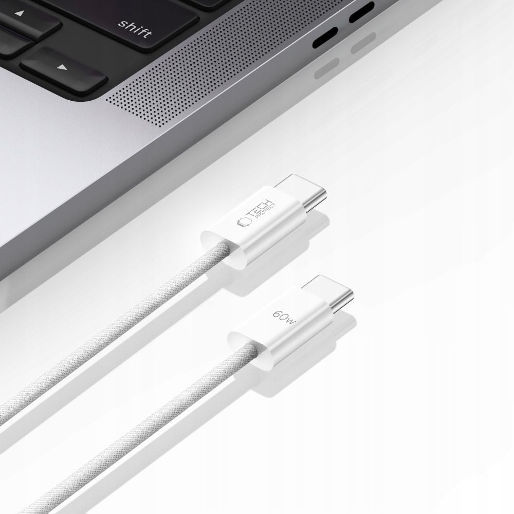 Καλώδιο Tech-Protect UltraBoost Classic USB-C / USB-C PD 60W 3A 1m Λευκό | www.lightgear.gr