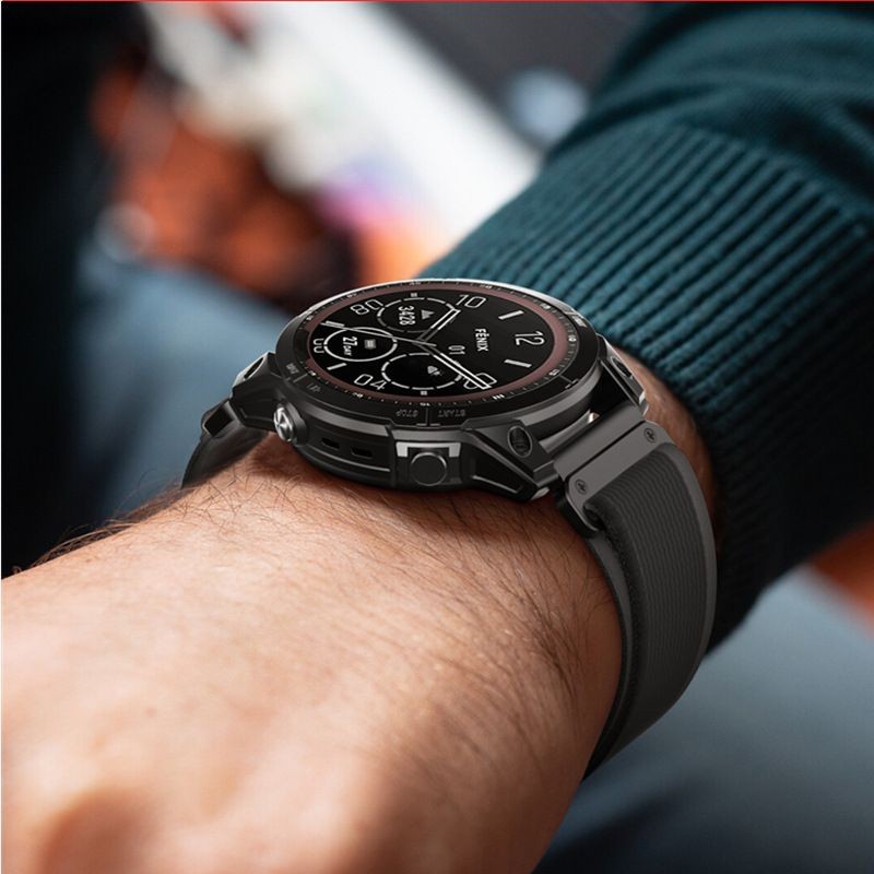Nylon Strap Tech-Protect για Garmin Fenix 3 / 5X / 3HR / 5X Plus / 6X / 6X Pro / 7X Μαύρο-Πορτοκαλί | www.lightgear.gr